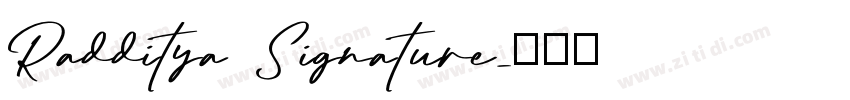 Radditya Signature字体转换